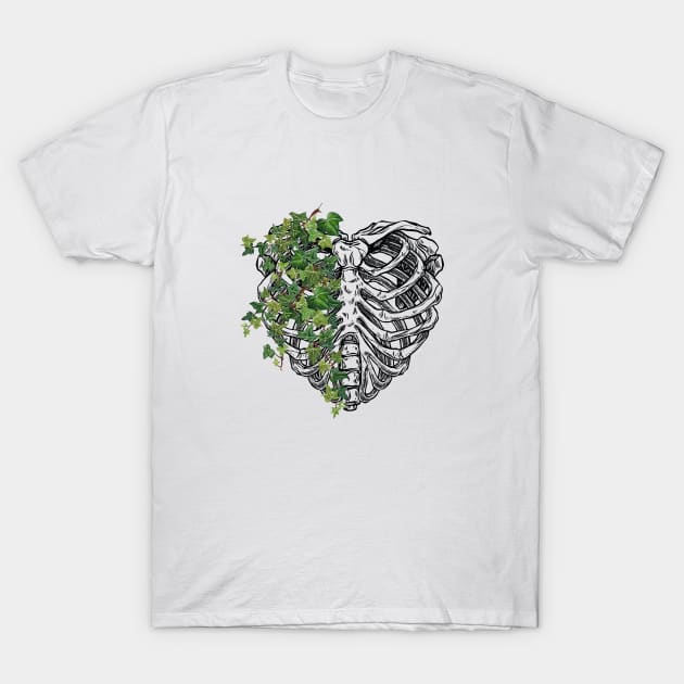 Ivy Heart Shape T-Shirt by erzebeth